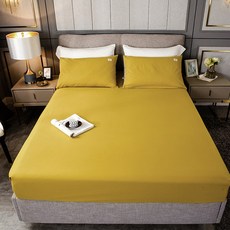 겨자색침대커버
