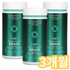 iWi 브레인 오메가3 + PS 녹색 커피빈, 3개, 60정