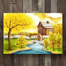 대형 유화색칠하기 SET50x120 복도그림 고급 추상화 해바라기그리기 명화 DIY, 60x40 + K + 25mm 두꺼운 크리스탈 필름