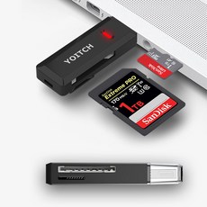 요이치 마이크로 SD카드 멀티 리더기 USB 2.0 메모리 블랙박스 YG-CR200, 단품, 1개