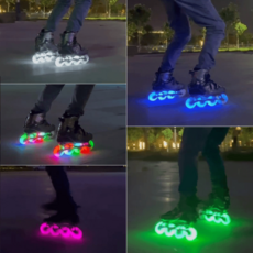 인라인 스케이트용 LED 발광 바퀴 62mm 64mm 68mm 70mm 72mm 76mm 80mm ABEC-9 베어링 및 육각렌치 포함 -8PCS, Color