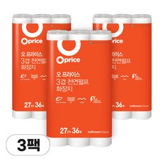 오프라이스 3겹 펄프 화장지 27m