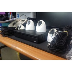 사무실CCTV 매장용감시카메라 HD녹화기와 HD돔적외선카메라4개세트(실내용)판매 합니다, 케이블X기본