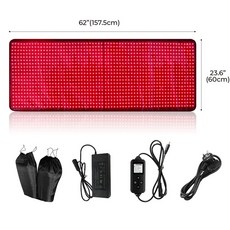 레드 및 근적외선 치료 패드 라이트 테라피 전신 매트 침대 360 LED, [03] AU, [02] TLB1000 Mat, 1개, 1개입