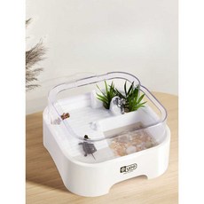 레이저백 거북이 키우기 집 어항 광합성 놀이터 사육장, 1개