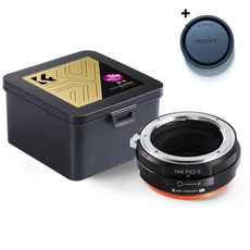 K&F NIK(G)-E PRO 어댑터- 니콘 G 렌즈 >> 소니 E 바디 - 내부반사코팅- 뒤캡포함 - Nikon G lens to Sony E PRO adapter + cap, 1개