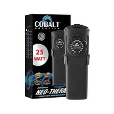 Cobalt Aquatics 평면 Neo-Therm 히터 (조절 가능한 온도 조절 장치 포함) (완전 잠수 가능 비산 방지 설, One Color_25W up to 6 gallon, One Color_25W up to 6 gallon