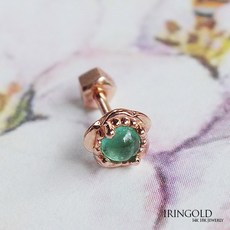 18k천연에메랄드귀걸이