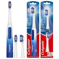 Colgate 360 소닉 파워 전동 칫솔 & 교체용 칫솔 헤드 2개, Floss-Tip_2 Count (Pack of 1)