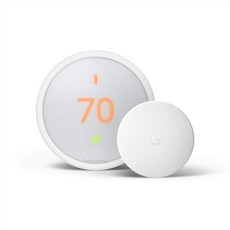 Google Nest 온도조절기 E - 스마트 온도조절기 + Google Nest 온도센서 번들 - 흰색 - 구글네스트온도조절기