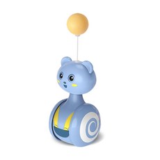 공 액세서리 깃털 컬러 긁적 새끼 스윙 쫓는 고양이 텀블러 형 대화 고양이를위한, Blue 2, 1개