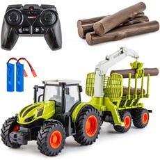 RC카 RC 오프로드RC카 드리프트RC카Remote Control Farm Wood Grabber Toy Children #39 s Tractor Kit, 한개옵션0