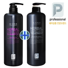 댕기머리 프로페셔널 허벌 헤어 케어 샴푸 1000ml + 트리트먼트 1000ml, 1L