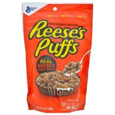 Reese's Puffs Resealable Cereal Bag 2 Pack 리즈 퍼프 재밀봉 가능한 시리얼 백 2팩, 1개, 585.13g
