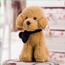 곰인형 귀여운 강아지 남자아이 푸들 인형 모방 비숑 생일선물, C03-50CM, T10-스카프 화이트