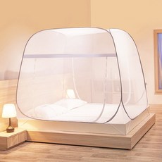 정싱 가정용 원터치 모기장 텐트 접이식 텐트 사각 침대 모기장
