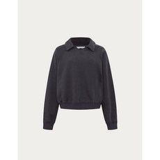 [상의] Organic Cotton Collar Sweatshirt (Conte Charcoal) - 코튼셋업