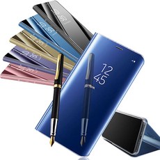삼성 갤럭시 S10 S9 S8 클리어뷰 슬림 하드 미러 뷰 커버 스탠딩 플립형 정품st 심플 깔끔한 디자인 핸드폰 케이스