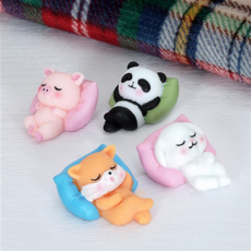 인테리어 미니 슬리핑 애니멀 오브제 4종세트 GHD15