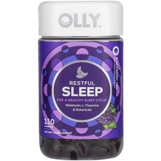 Olly Sleep/Restful Sleep/천연수면제/110gummy(50 000원) or 50gummy(38 000원), 50gummies