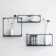 철예벽 선반 책장 수납대 배경벽 거실 벽 복고공법 전시대, A(55*20*25c m)
