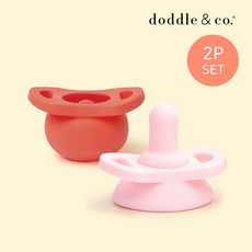 두들앤코 팝앤고 올실리콘 쪽쪽이 2P 블러쉬/피치