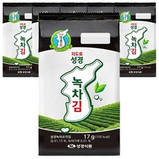 지도표 성경김 녹차 조각김 17g 식탁김, 10개