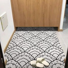 가벼운 고급 노르딕 입구 입구 입구 매트 입구 문 매트 실크 링 카펫 가정용 미끄럼 방지 간단한 절단 가능, 80 × 120cm [미끄럼 방지 및 내마모성, 새로운, 북유럽 신화