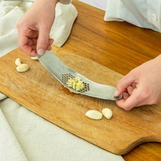 공템 스텐 마늘다지기 으깨기 분쇄기 생강 프레스 다진마늘 마늘빻기 올스텐 갈릭프레스, 실버, 1개