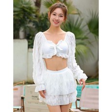 마리아라벨라 열렬한 핑크 화끈한 섹시 비키니 수영복 여자 수영복 세트 글래머 수영복 sexy bikini swim suit set 여름 비키니 수영복 white 3pcs