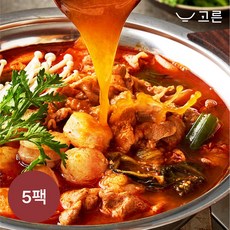 [고른] 얼큰 우삼겹 대창전골 600g 5팩 (1팩 1인분)