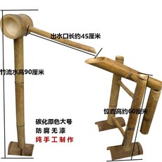 대나무 물레방아 일본식 연못 일식당 인테리어 야외, 사슴 카바이드 원색 라지