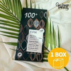 비바니 유기농 무설탕 카카오 100% 비건 다크 초콜릿, 80g, 10개
