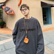 [BINIWU]면질 데일리 맨투맨 빈티지 긴팔 맨투맨 프린팅