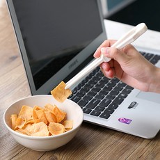 플라스틱 감자칩 과자 집게 미니 젓가락 손집게 쿠키 디저트 치킨, 화이트