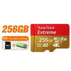 오리지널 미니 마이크로 TF 플래시 카드 512GB 대용량 SD 카드 128GB Class10 고속 SD 카드 PC 휴대폰 카메라 Mac용 1TB, 256GB_2, 2) 256GB, 1개