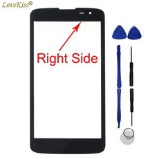전면 패널 lg k7 x210 ls675 공물 5 x210ds 터치 스크린 센서 k7 터치 스크린 lcd 디스플레이 유리 렌즈 커버 k7 교체, 1개, White W 1M USB Cable^0