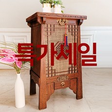 다한수제고가구 오동나무 40키로 뒤주 쌀통, 1개 - 고가구뒤주