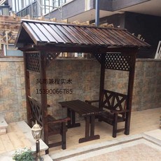 DIPYLON 평상정자 정자방부목탄화목실목차양정자별장주택목정자야외정원, 옵션1