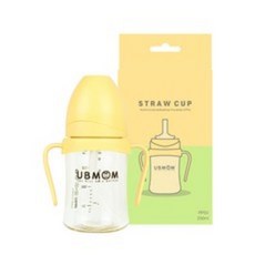 유비맘 역류방지 PPSU 빨대컵 200ml, 초코, 1개