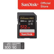 샌디스크 Extreme PRO SD Card (V90 300MB/s) 512GB