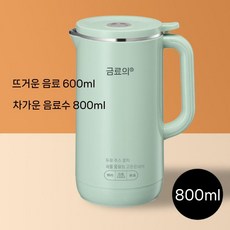 소형 두유제조기 죽 이유식 메어커 800ml 저소음, 그린6기능800ml