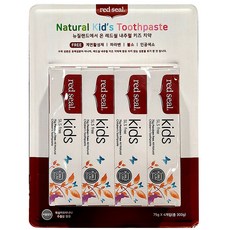 레드씰 키즈 어린이치약 버블껌맛 75g X 4입