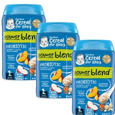 Gerber 유아용 프로바이오틱 오트밀 시리얼, 3개, 227g, 복숭아 사과