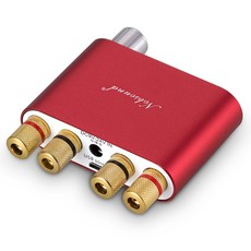 Nobsound NS-10G TPA3116 블루투스 5.0 미니 앰프 스테레오 HiFi 홈 오디오 파워 앰프 오디오 수신기 USB DAC, 레드