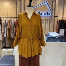 [메종블랑쉬] 허리끈 스트링블라우스 M203MBL878