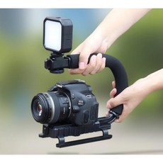 흔들림 방지 핸드 헬드 안정 장치 SLR 마이크로 단일 카메라, 휴대폰클립+나사+어댑터, 1개