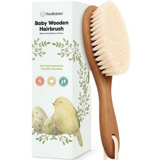 Baby Hair Brush - Baby Brush with Soft Goat Bristl 베이비 헤어 브러시 - 부드러운 염소 강모가 있는 베이비 브러시 요람 캡 브러시 모두, 1개, 다크월넛
