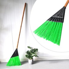 눈 낙엽청소비 삼각 넓은비 152cm 나무봉 빗자루 5개 세트 매장 단지청소 동사무소