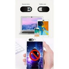 휴대폰 노트북 전면 렌즈 스티커 차단기 카메라 프라이버시 보호 커버 엿보기 방지 슬라이딩 4 개, Black, 4개